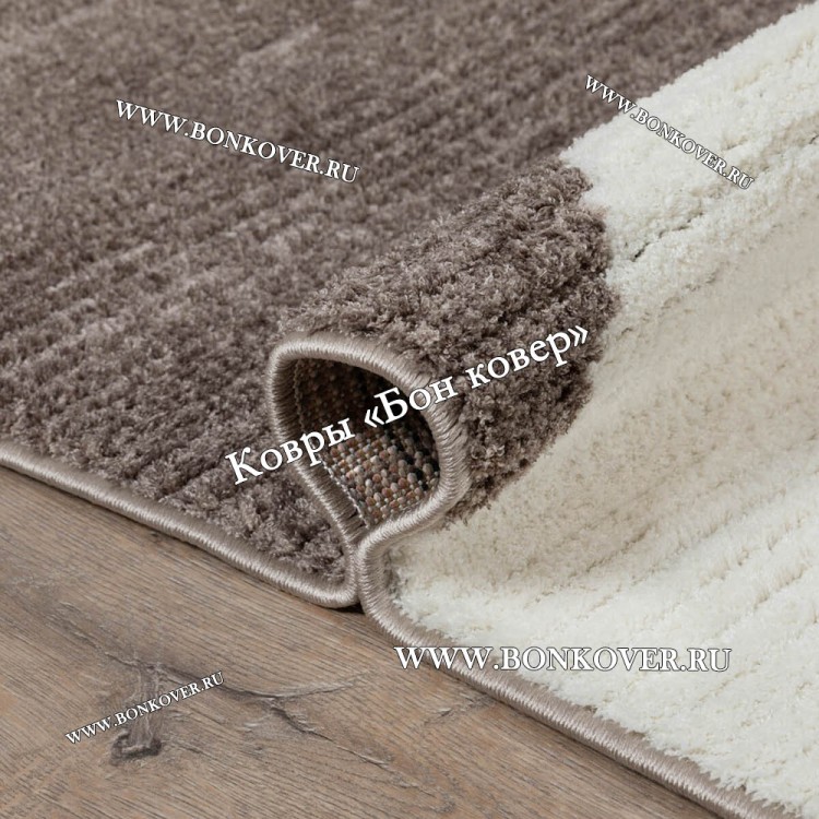 Современный Ковер Для Гостиной Дизайн 29890 Бежево-Коричневый