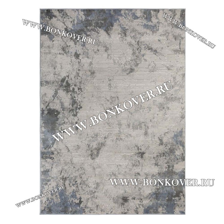 Ковер Абстракция Дизайн 89 Серый с Синим