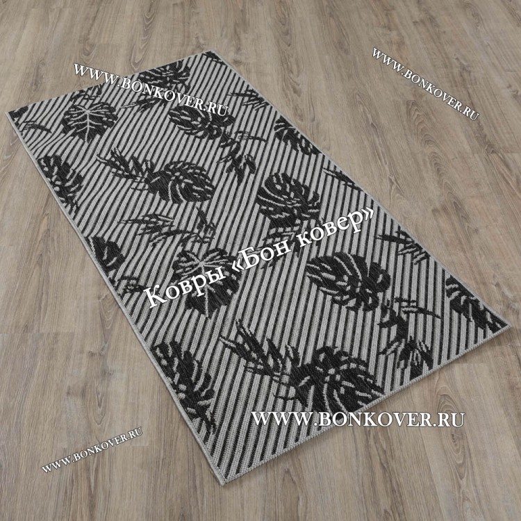 Безворсовый ковер дизайн 120 серый