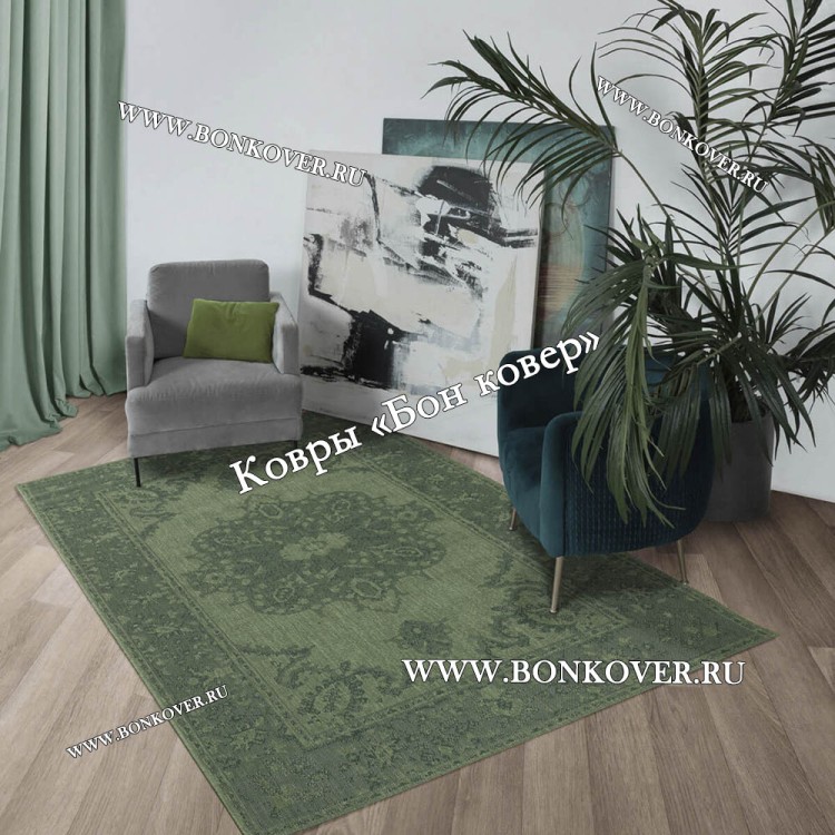 Безворсовый ковер дизайн 121 серый