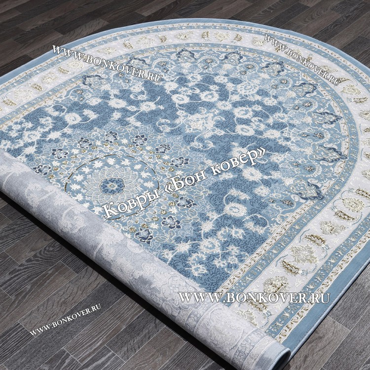 Турецкий Ковер Для гостиной New дизайн 84 Голубой Овал