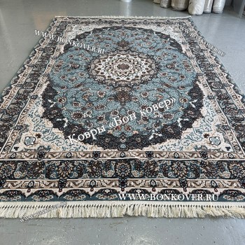 Восточный Ковер Медальон Арт 30147 Прямоугольный Голубой