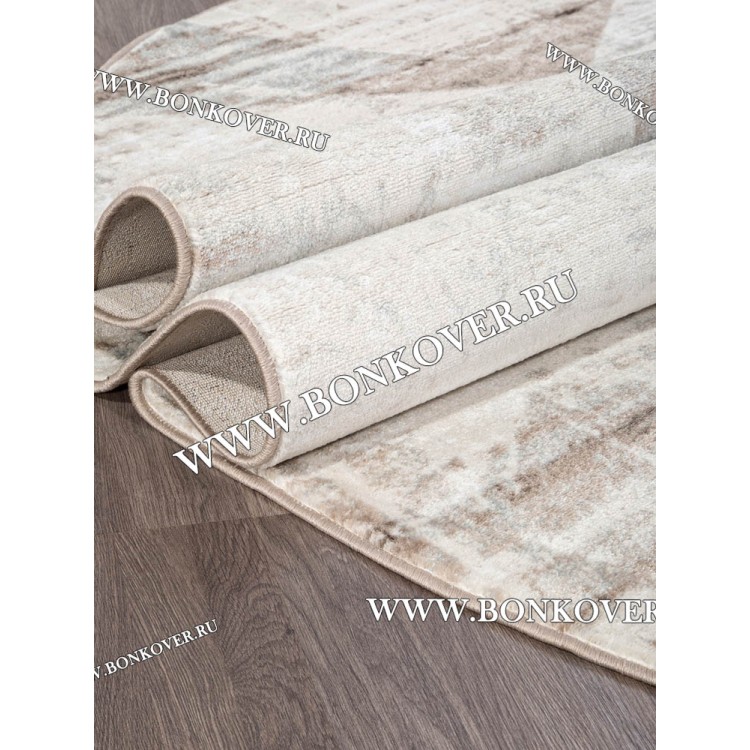 Ковер комнатный дизайн 07 Бежевый Овал