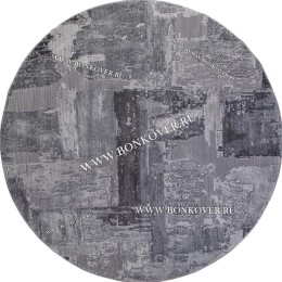 Турецкий Ковер Для Гостиной Дизайн 10 Серый Круг