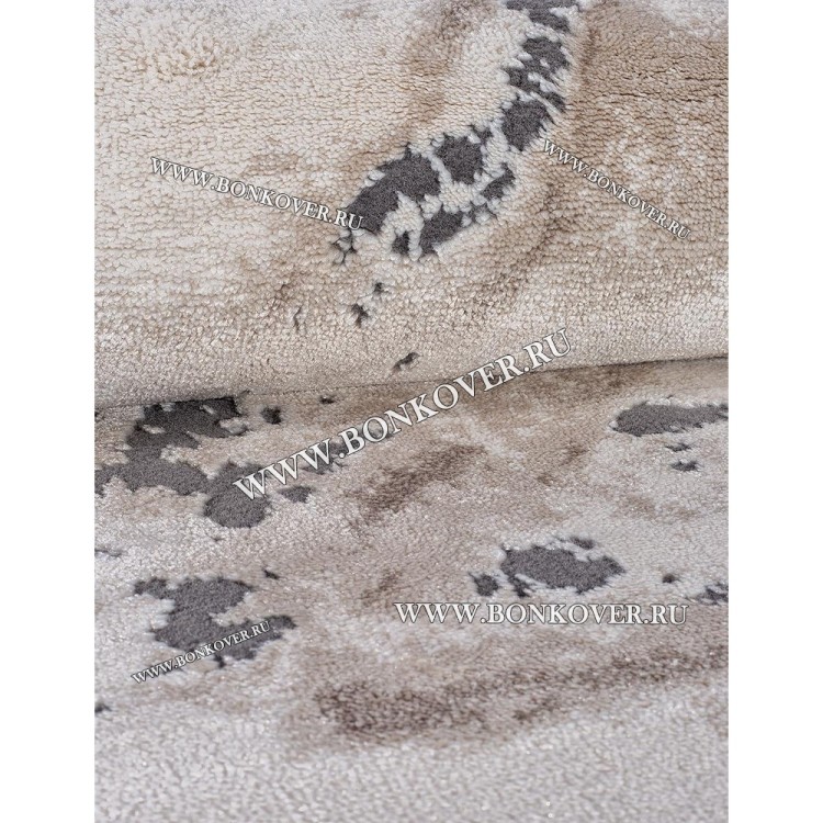 Турецкий Ковер Для Гостиной Дизайн 19 Серый с Коричневым Прямоугольный