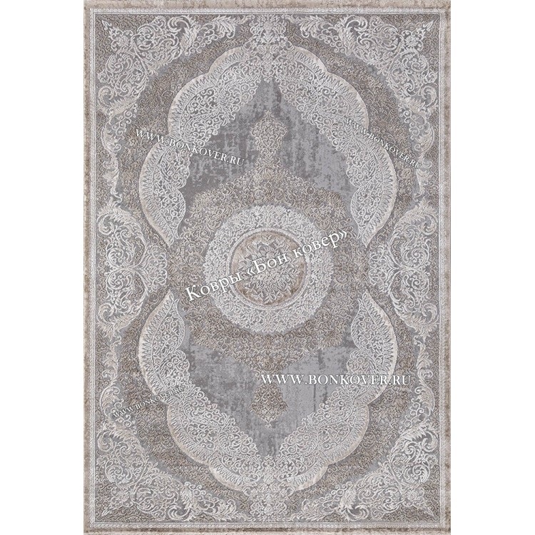 Классический ковер дизайн 85 Серый с коричневым