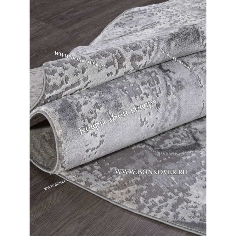 Абстрактный ковер дизайн 87 серый овал